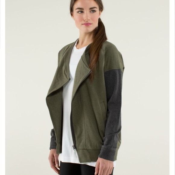 lululemon athletica Jackets & Blazers - Lululemon Mula Bundle Wrap Jacket Green / Gray